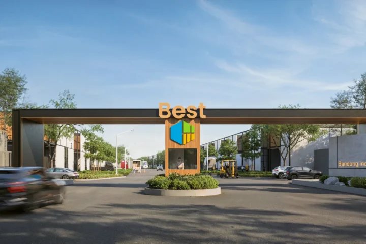 Gerbang utama BEST Industrial Estate dari arah Kopo, Bandung Selatan