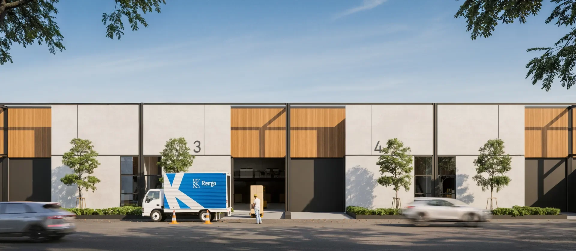 Tampak depan Warehouse XII (gudang lebar 12 meter) BEST Industrial Estate